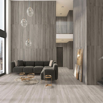 Dream Testament Cloud Grey Wood Effect 7.5x20cm Floor Tile TilesDecor
