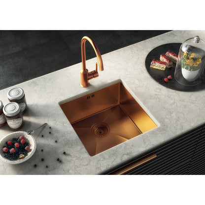 Ellsi Elite Inset Brushed Copper Effect Stainless Steel Sink, Pdt-000027 Ellsi