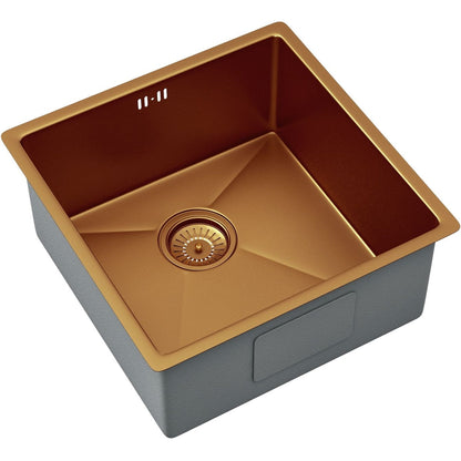 Ellsi Elite Inset Brushed Copper Effect Stainless Steel Sink, Pdt-000027 Ellsi