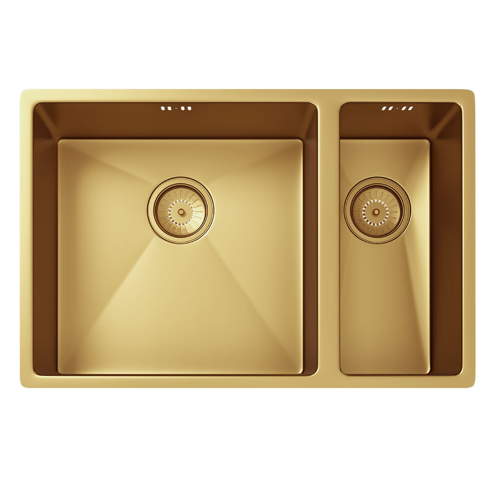 Ellsi Elite Inset/Undermounted Brushed Gold Effect Stainless Steel Sink, PDT-000008 Ellsi