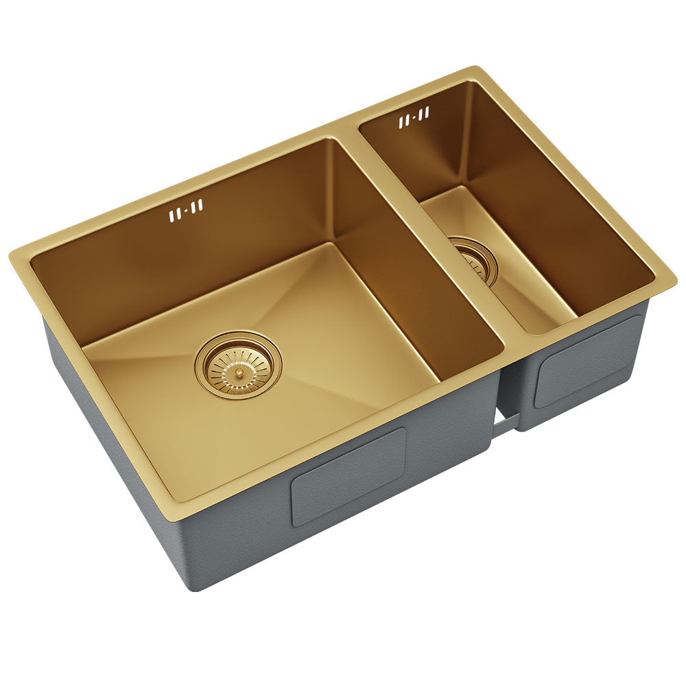 Ellsi Elite Inset/Undermounted Brushed Gold Effect Stainless Steel Sink, PDT-000008 Ellsi