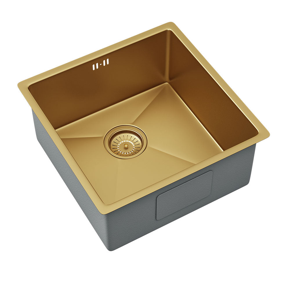 Ellsi Elite Inset/Undermounted Brushed Gold Effect Stainless Steel Sink, PDT-000026 Ellsi