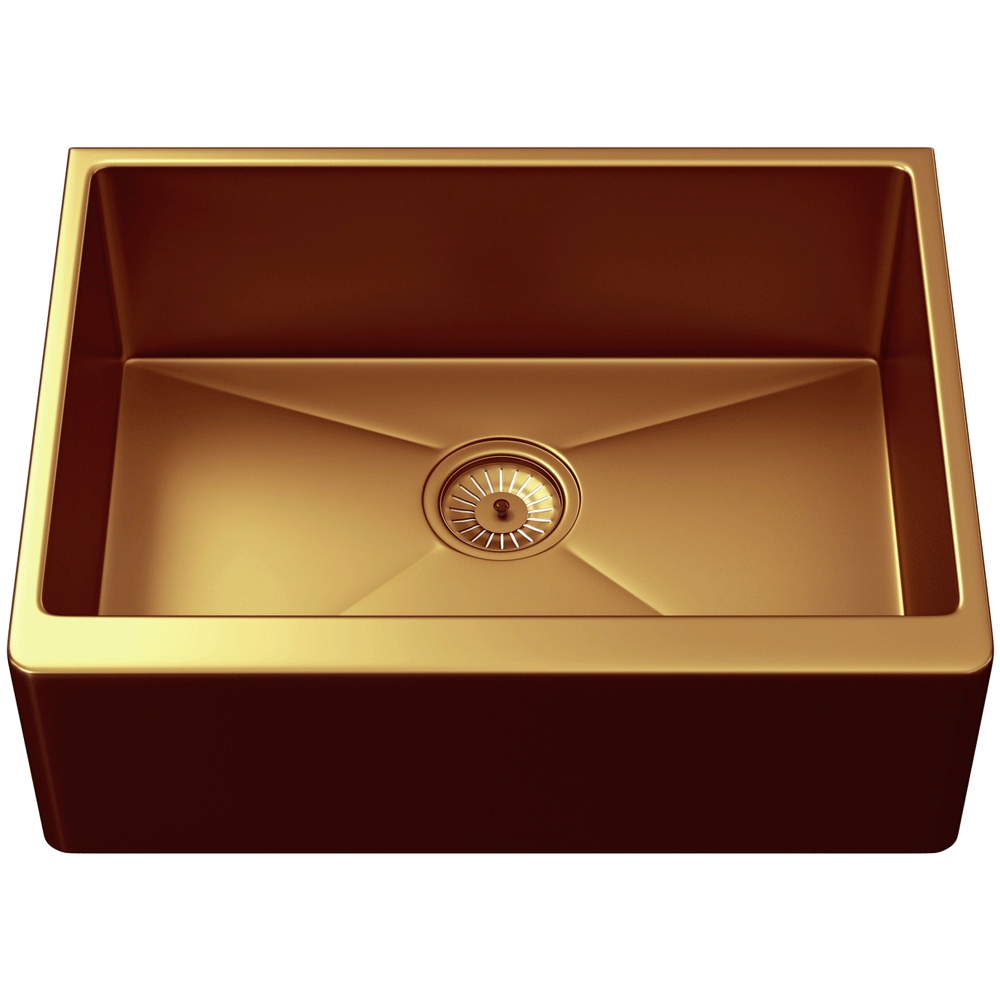 ELLSI Excel Belfast Style Brushed Copper Effect Stainless Steel Sink, PDT-000025 Ellsi