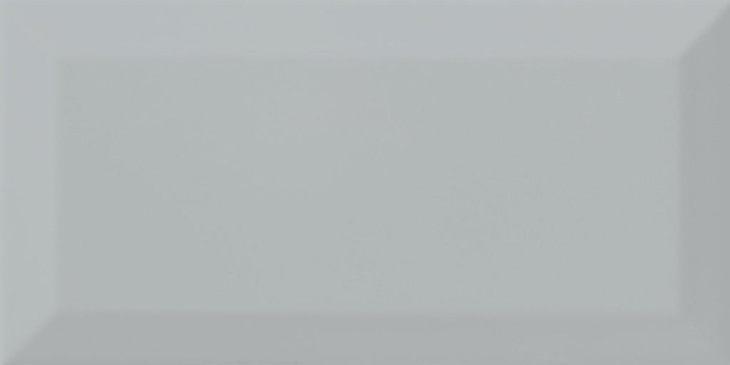 Grey Gloss Bevelled Metro Ceramic Wall 100x200mm Tile TilesDecor