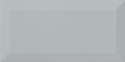 Grey Gloss Bevelled Metro Ceramic Wall 100x200mm Tile TilesDecor