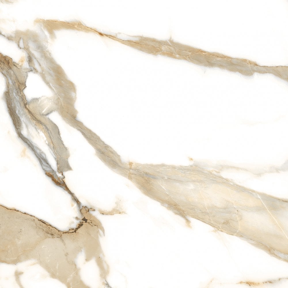 Gold Rectified Marble Effect Tile 