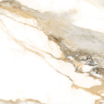 Gold Rectified Marble Effect Tile