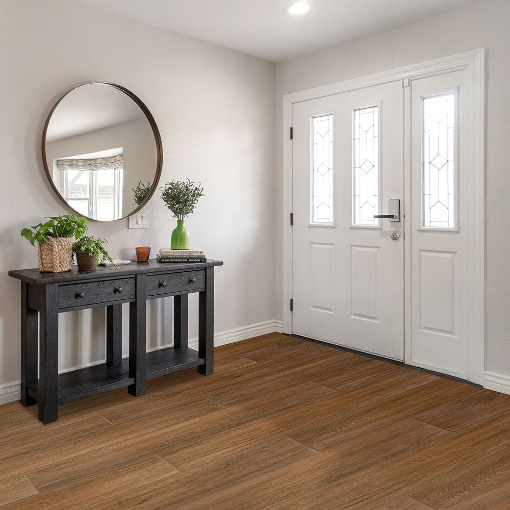 Herare XL Brunette Brown Wood Effect 120x20cm Floor Tile TilesDecor