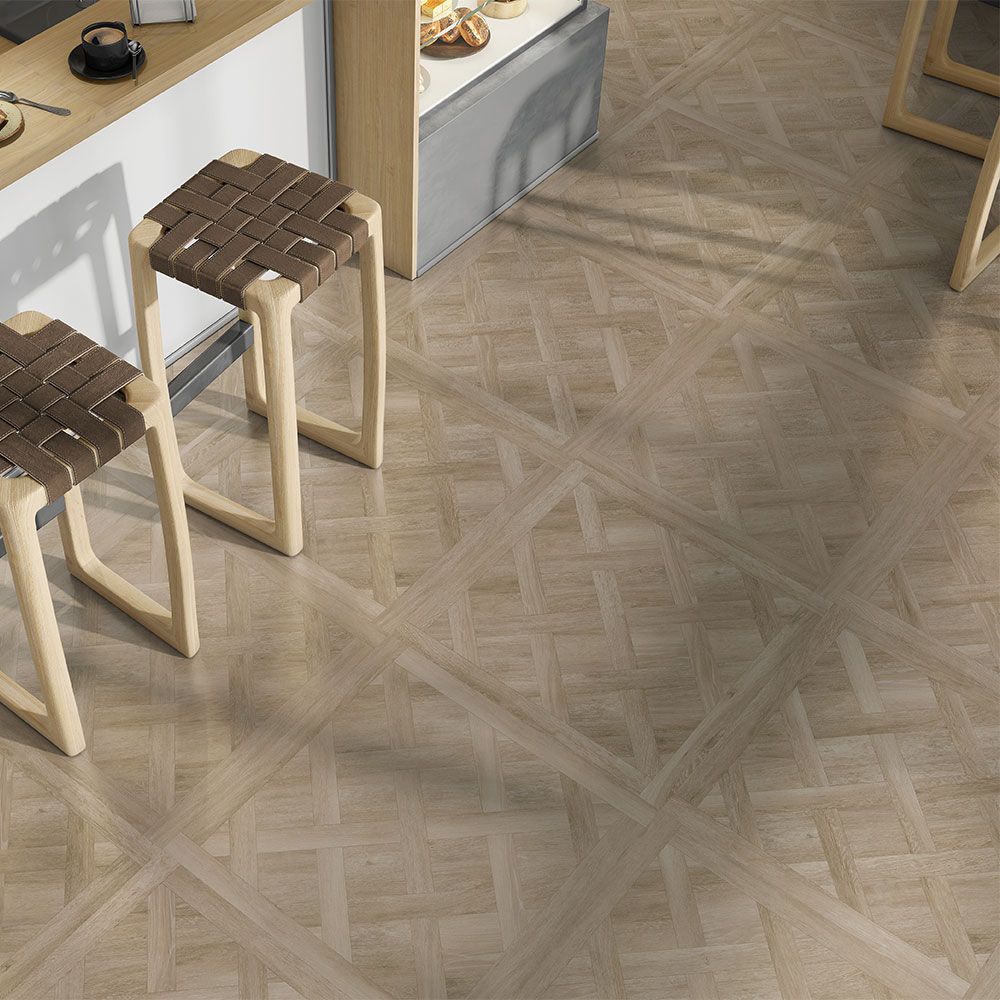 Homer Parquet Blonde Oak 600x600mm Wood Effect Floor Tile TilesDecor