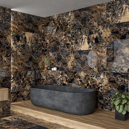 Gold Gloss Porcelain Tile TilesDecor