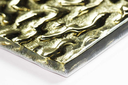 Melted Gold 3D Glass Metro 100x200mm Metro Wall Tile TilesDecor