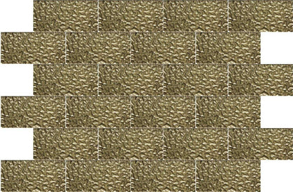 Melted Gold 3D Glass Metro 100x200mm Metro Wall Tile TilesDecor