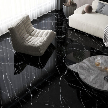 Mercallo Black Polished Porcelain Tile