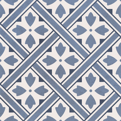 Mr Jones Midnight Dark Blue Wall and Floor Porcelain 33x33cm Pattern Tile TilesDecor