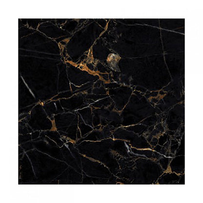Nero Marquina Mystic Polished Black and Gold Marble Effect 600x600mm Wall and Floor Tile TilesDecor