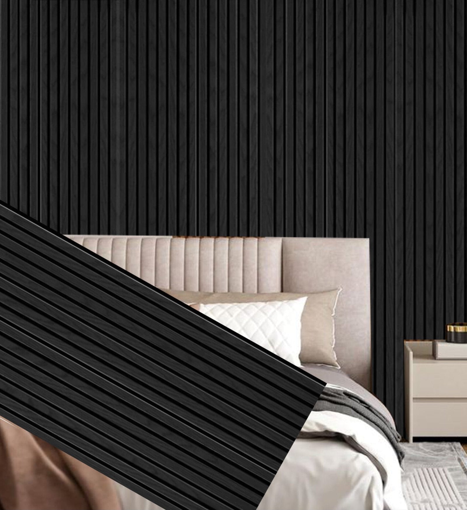 Noir Black Acoustic Wall Panel TilesDecor