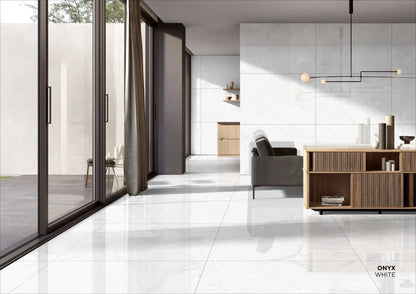 Onyx White Full Polished Porcelain TilesDecor