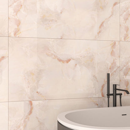 Trento Onyx Pink Polished Porcelain Tiles