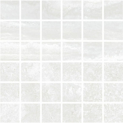 Spaces Ice Grey Stone Effect Square Mosaic Sheet 300x300mm Floor and Wall Tile TilesDecor