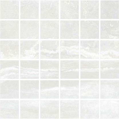 Spaces Ice Grey Stone Effect Square Mosaic Sheet 300x300mm Floor and Wall Tile TilesDecor