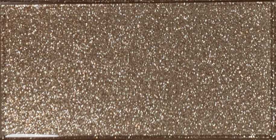 Sparkle Rose Gold Glitter Glass Metro 75x150mm Wall Tile TilesDecor