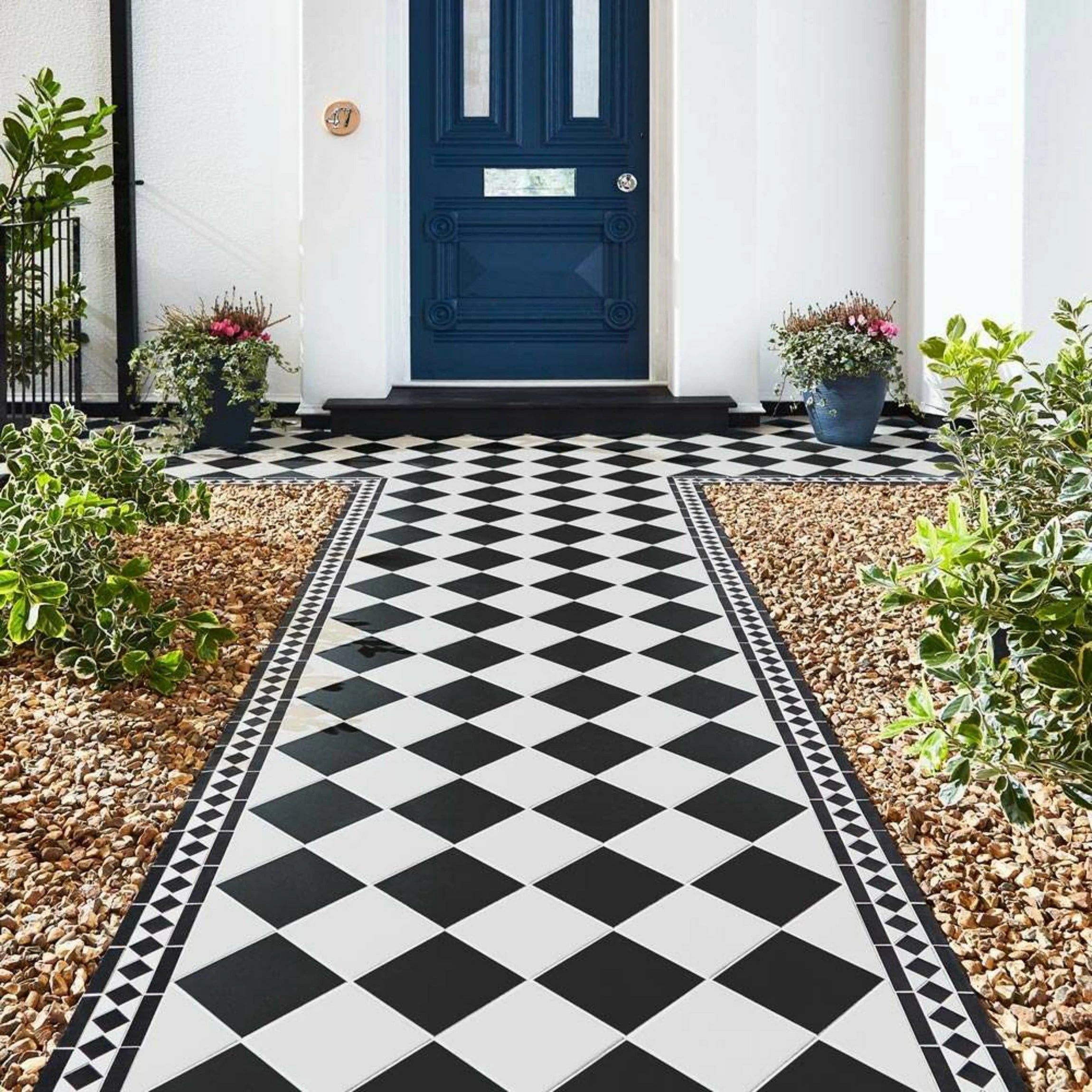 Traditional Victorian Black 150x150mm Quarry Floor Tile TilesDecor