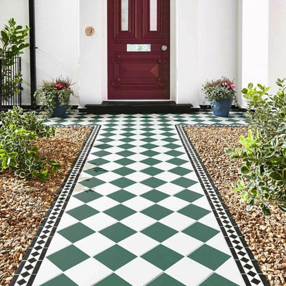 Traditional Victorian Green 150x150mm Quarry Floor Tile TilesDecor