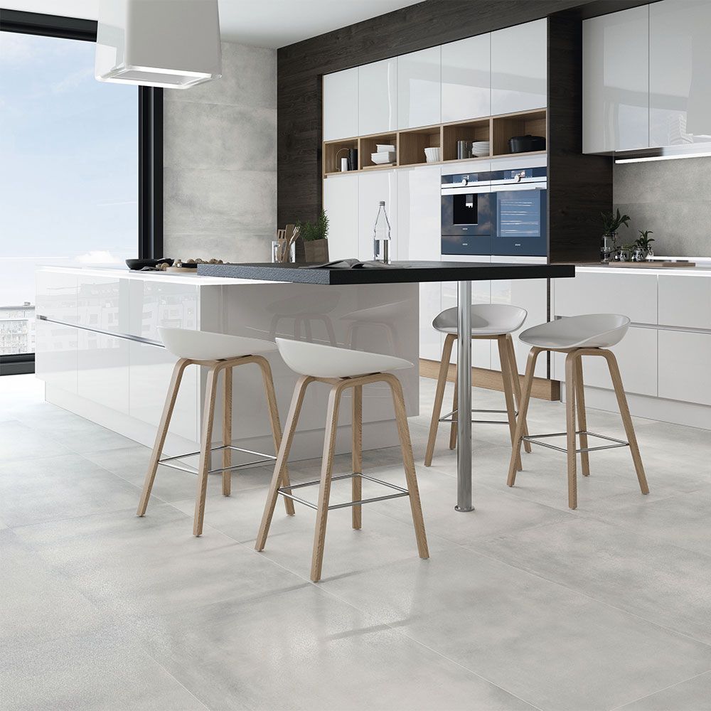 Urban Veil Gris Grey Concrete Stone Effect Porcelain 600x600mm Floor Tile TilesDecor