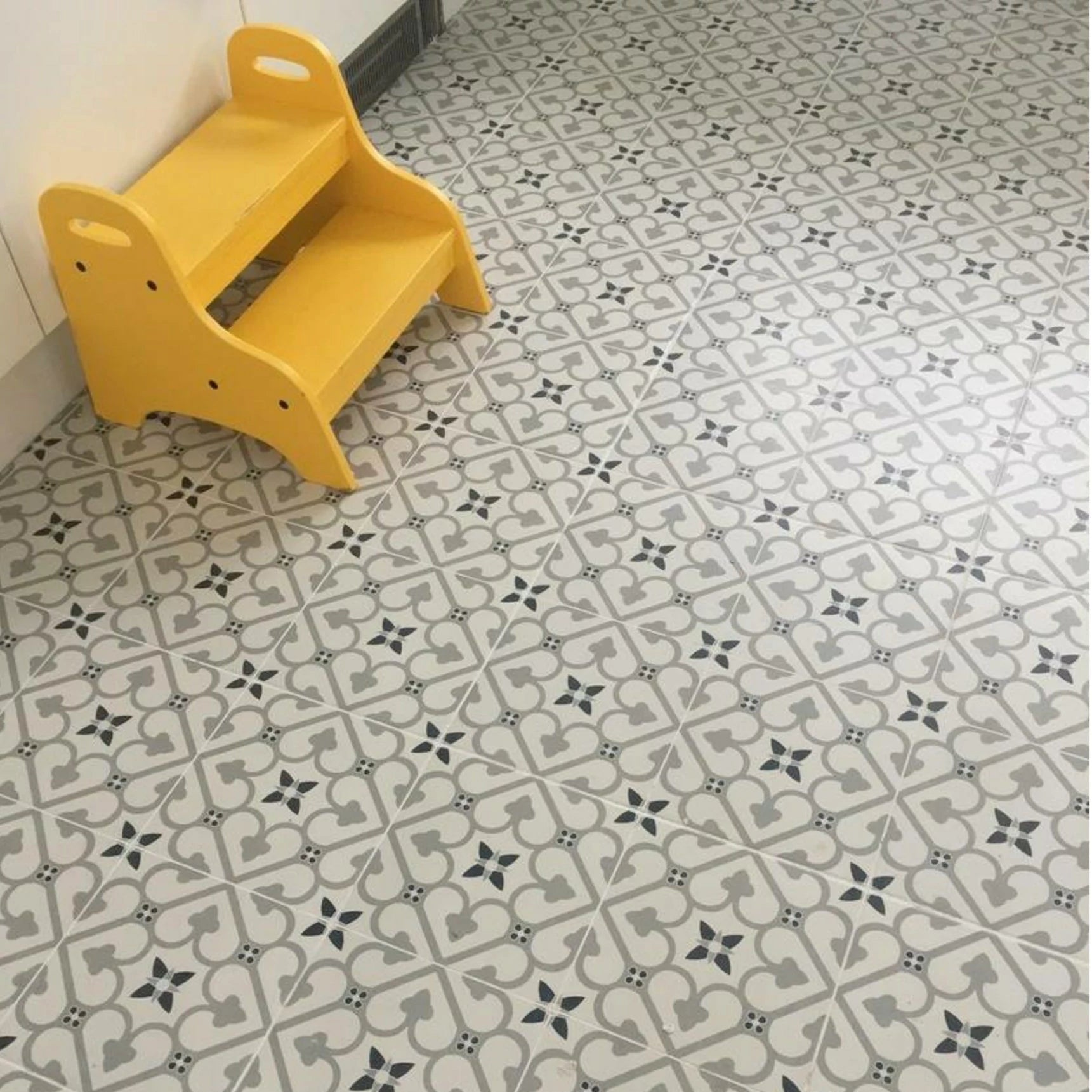 Valor Grey and White Pattern Porcelain Floor Tile TilesDecor
