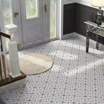 Valor Grey and White Pattern Porcelain Floor Tile TilesDecor