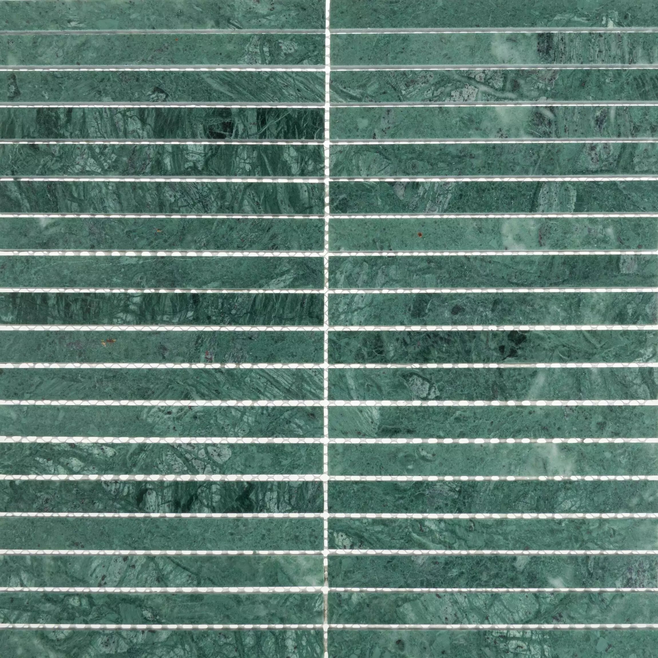 Verona Emerald Green Natural Marble Rectangle Mosaic Wall and Floor Tile TilesDecor