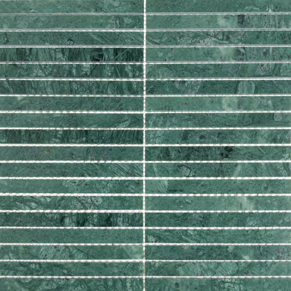 Verona Emerald Green Natural Marble Rectangle Mosaic Wall and Floor Tile TilesDecor