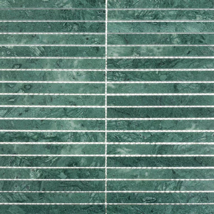 Verona Emerald Green Natural Marble Rectangle Mosaic Wall and Floor Tile TilesDecor