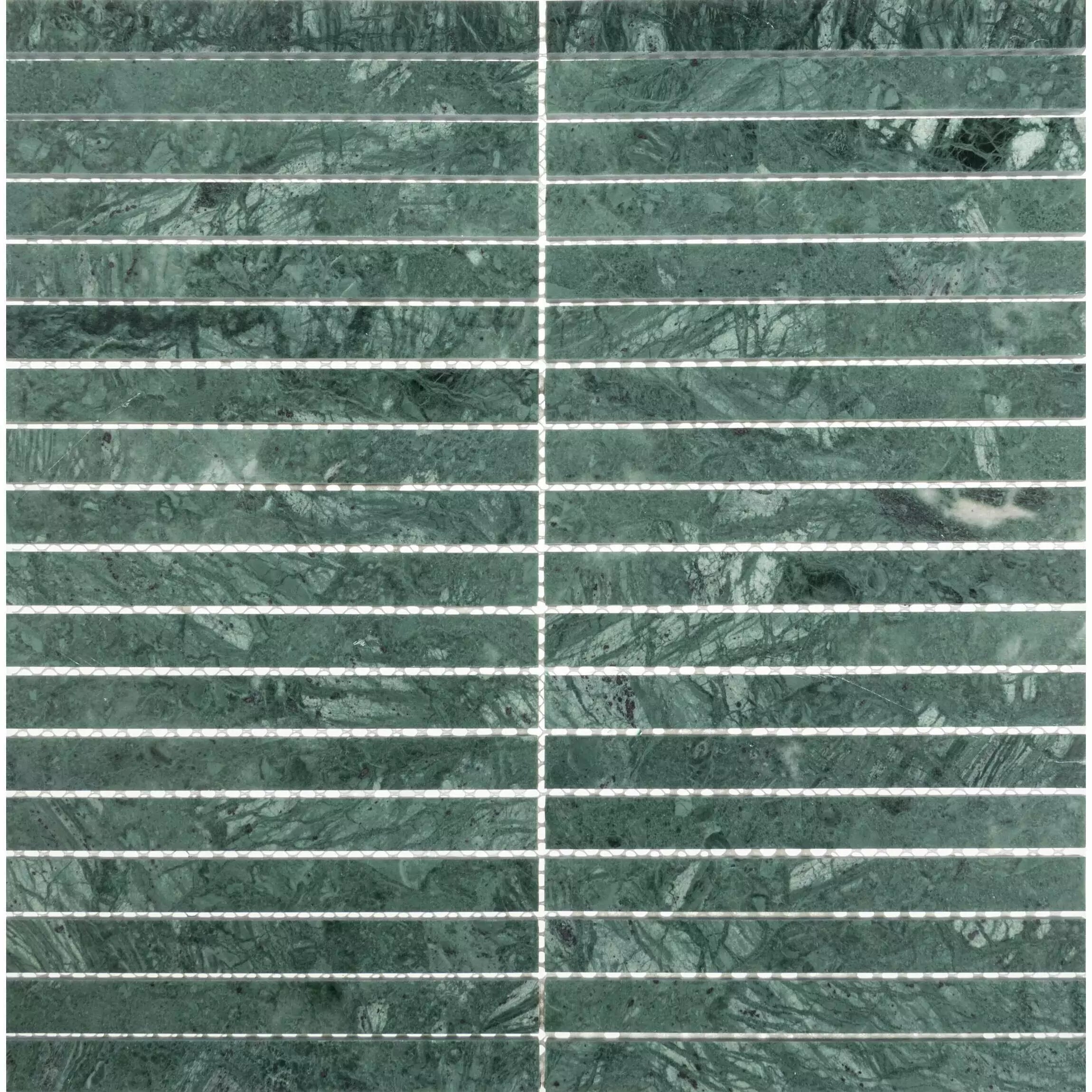 Verona Emerald Green Natural Marble Rectangle Mosaic Wall and Floor Tile TilesDecor