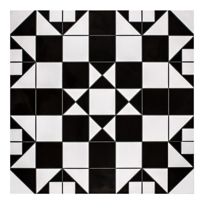 Victorian Black and White Traditional Pattern Ceramic Wall and Floor Tile TilesDecor