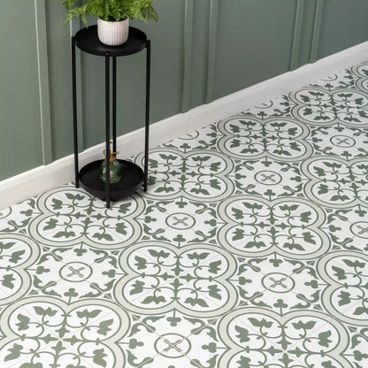 Victorian Henley Army Green Pattern Ceramic Wall and Floor Tile TilesDecor