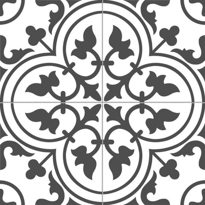 Victorian Henley Black Pattern Ceramic Wall and Floor Tile TilesDecor