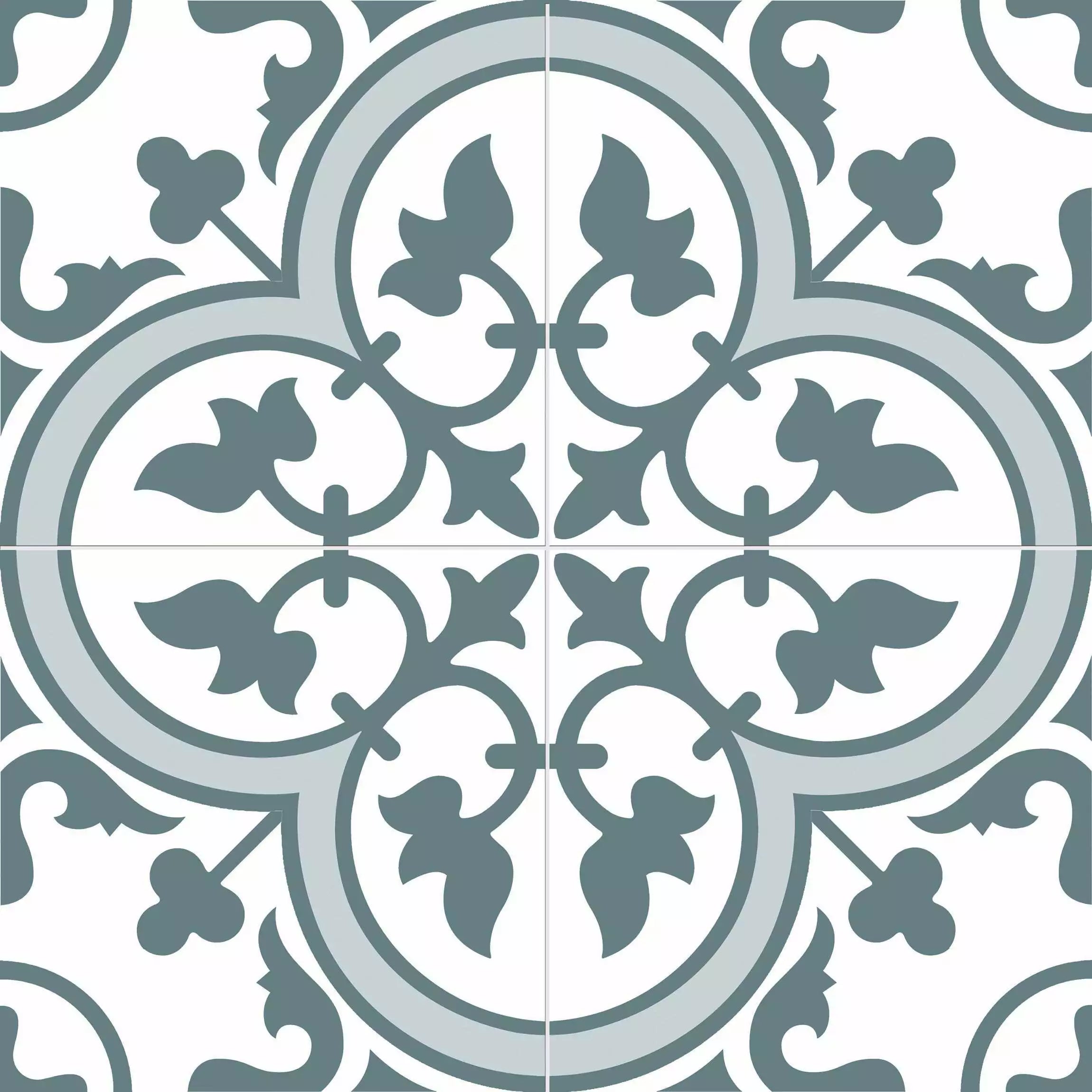 Victorian Henley Dark Blue Pattern Ceramic Wall and Floor Tile TilesDecor