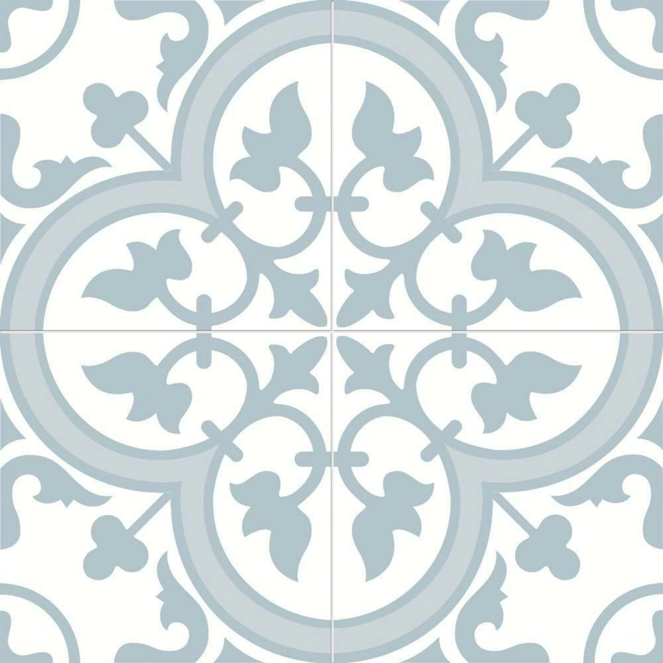 Victorian Henley Light Blue Pattern Ceramic Wall and Floor Tile TilesDecor