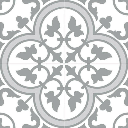 Victorian Henley Light Grey Pattern Ceramic Wall and Floor Tile TilesDecor