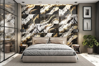 Volcano Gold Porcelain Glass Wall Tile TilesDecor