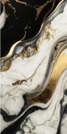 Volcano Black Gold Porcelain Glass Wall Tile 