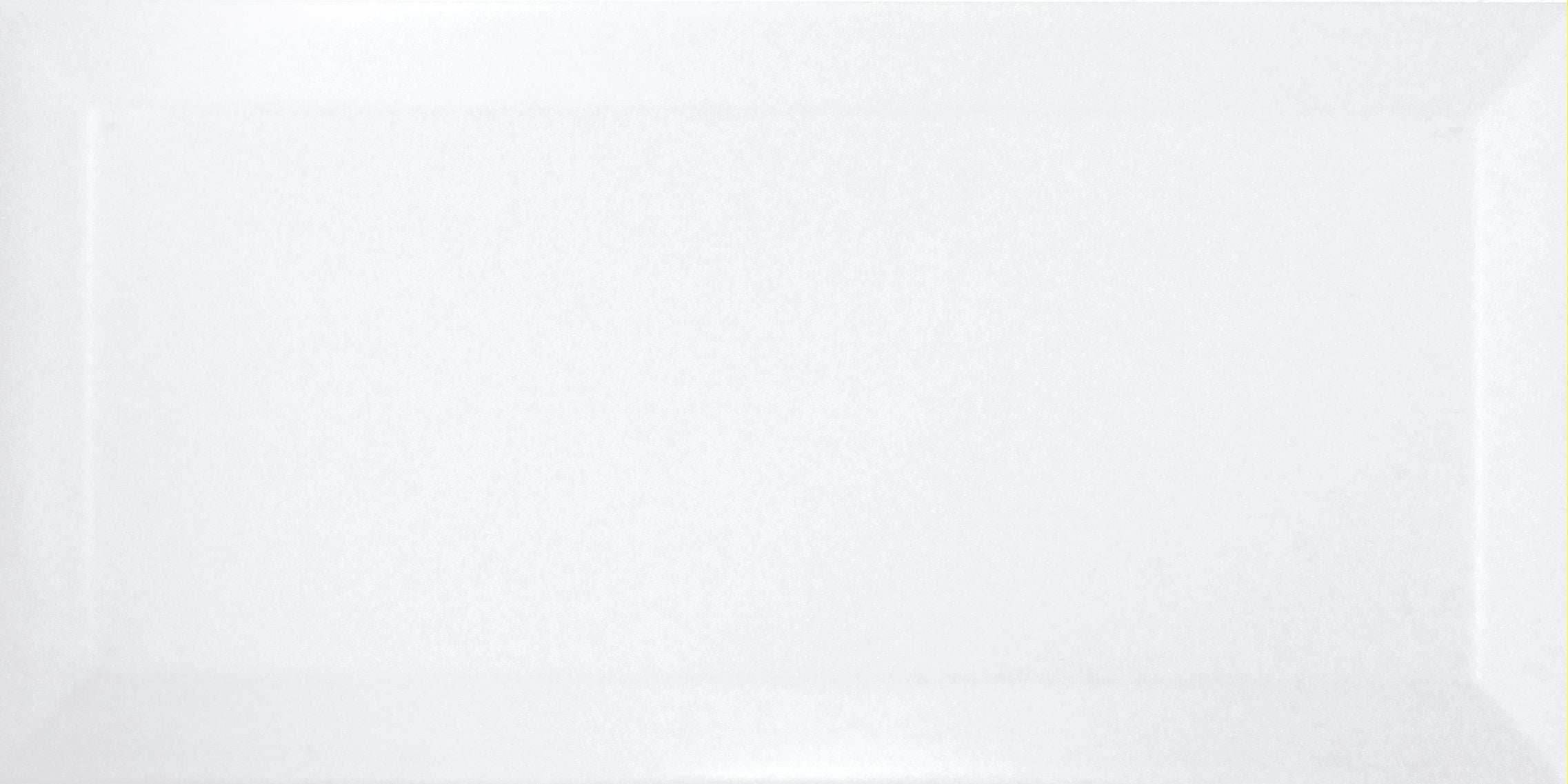 White Gloss Bevelled Metro Ceramic Wall 100x200mm Tile TilesDecor