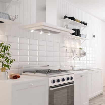 White Gloss Bevelled Metro Ceramic Wall 100x200mm Tile TilesDecor