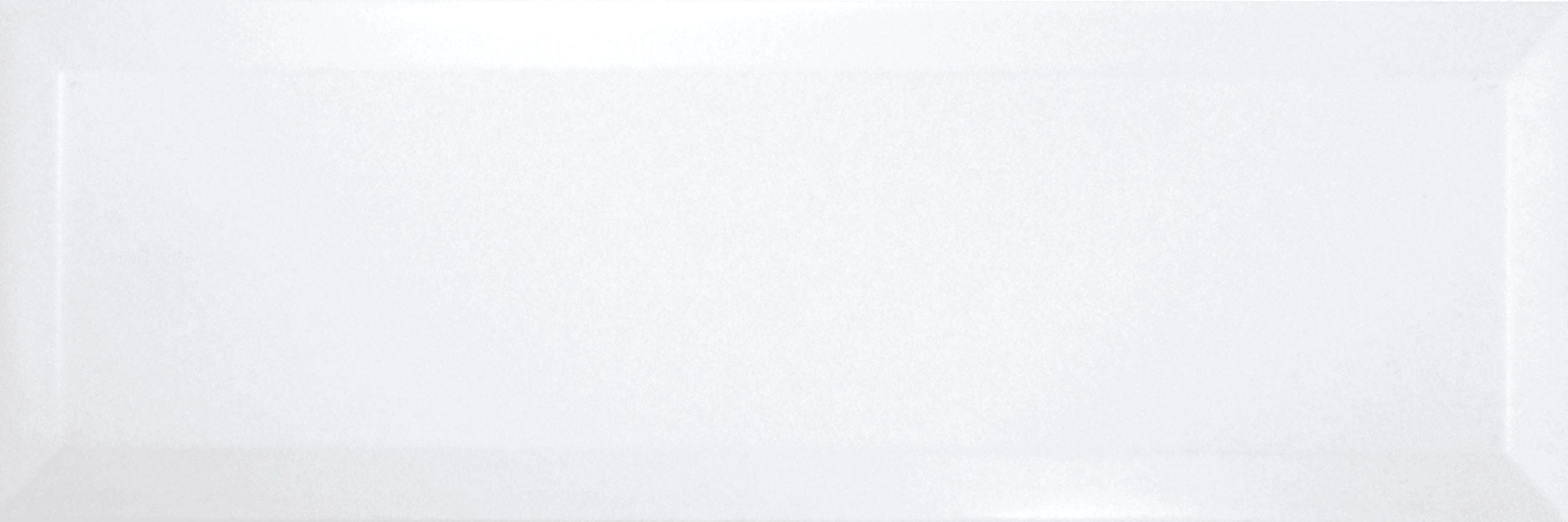 White Gloss Bevelled Metro Subway Ceramic Wall 100x300mm Tile TilesDecor
