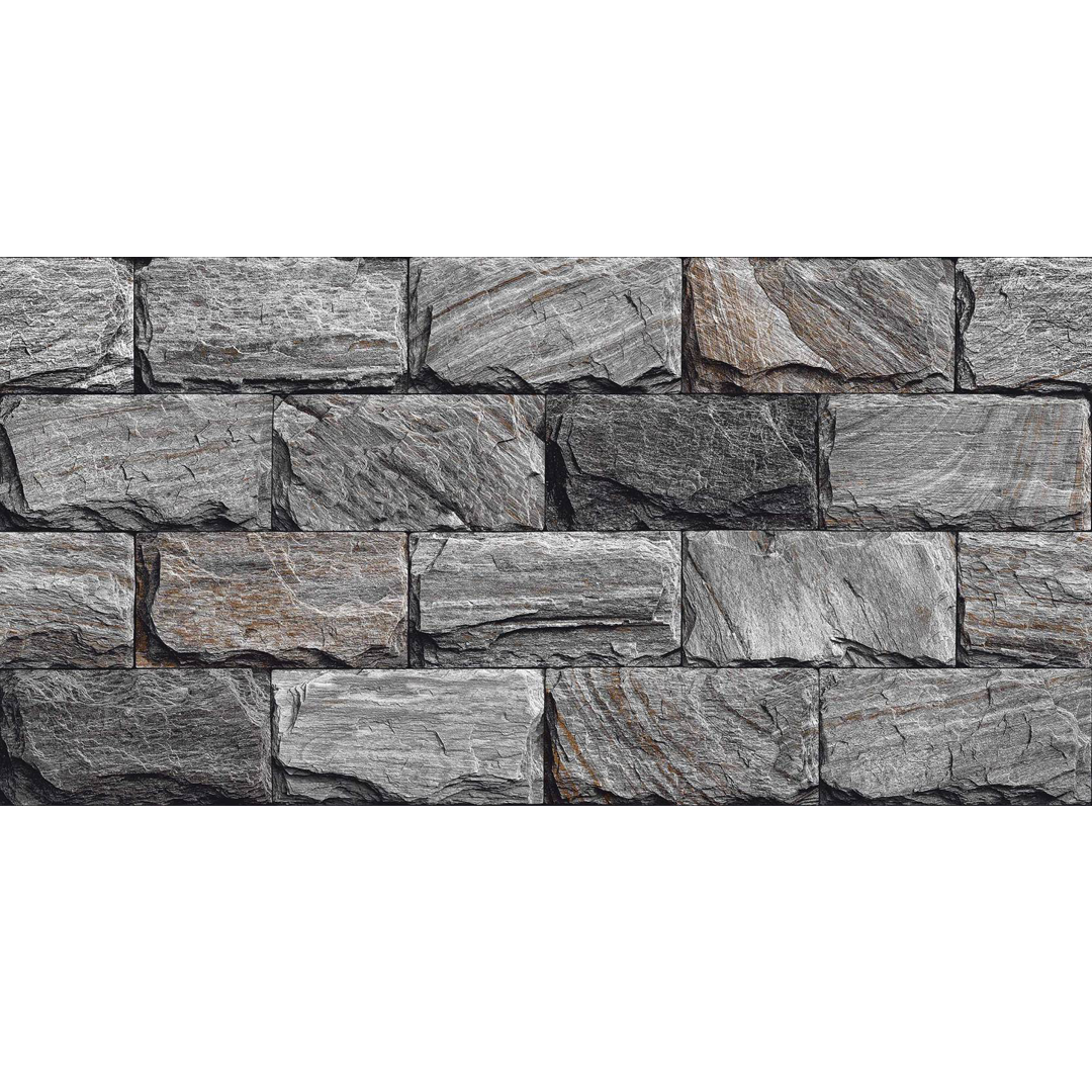 Stone Dark Grey Porcelain Cladding Tiles 