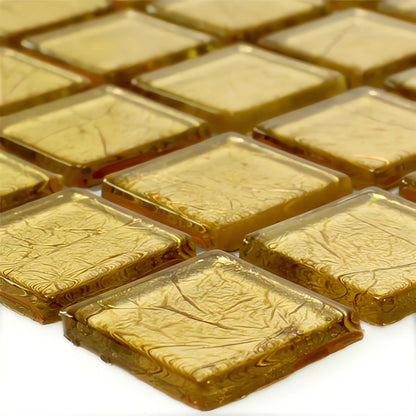 Alexandria Gold Glass Mosaic Floor and Wall Mosaic 4mm Mosafil DS33378 Axel CM4GO10
