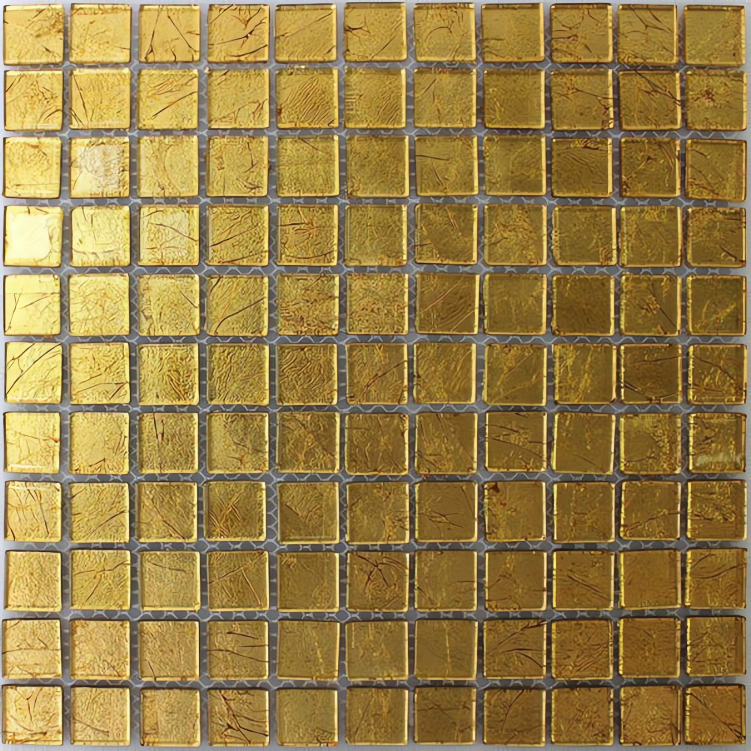 Alexandria Gold Glass Mosaic Floor and Wall Mosaic 4mm Mosafil DS33378 Axel CM4GO10
