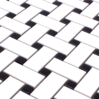 Sevilla White Black Mosaic Tiles Axel CBAS 19