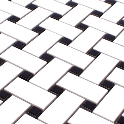 Sevilla White Black Mosaic Tiles Axel CBAS 19